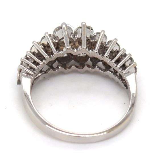 14kt White gold 1.50ctw double row diamond band