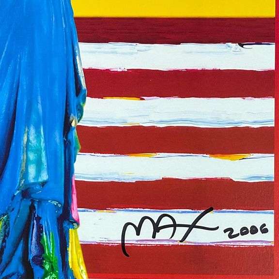 Liberty with Earth & Flag by Peter Max