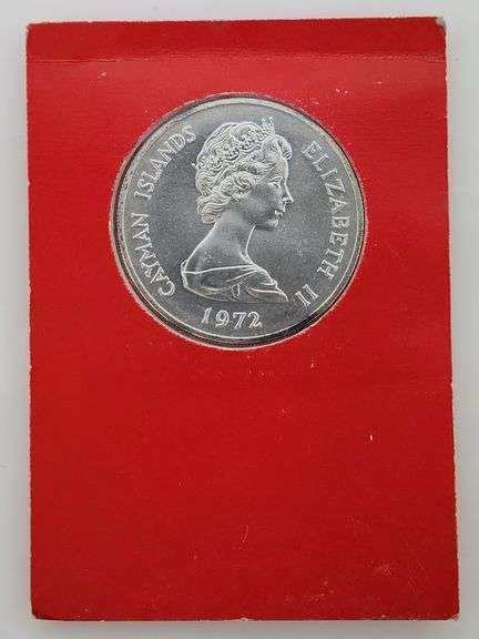 1972 $25 Cayman Islands Sterling Silver, (1.5 Oz. Silver)