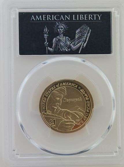 2017-S Native American Dollar Enhanced UNC, FDOI - PCGS SP70