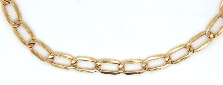 Italian 14kt yellow gold oval link bracelet