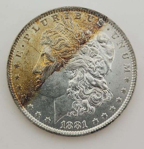 1881 O Morgan Silver Dollar, AU Toned