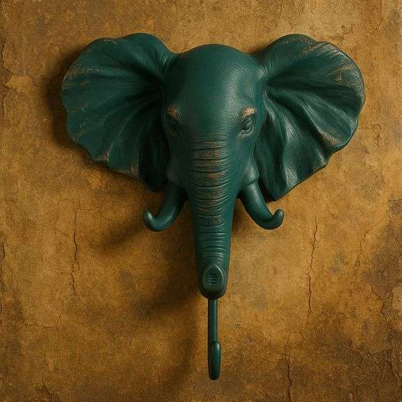 Elephant Head Wall Hook