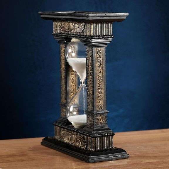 Egyptian Winged Sun Columns Hourglass