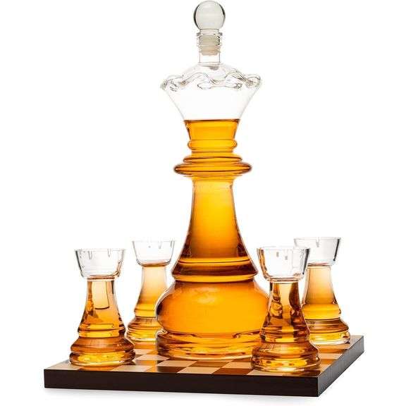 Chess Wine Decanter Set