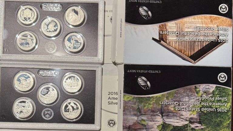 2015 16 US Silver America the Beautiful Quarters  Proof Sets