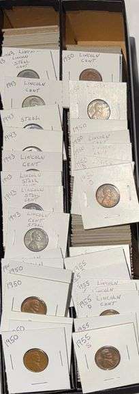 330 XF or Better Lincoln Cents 1943-1955 S