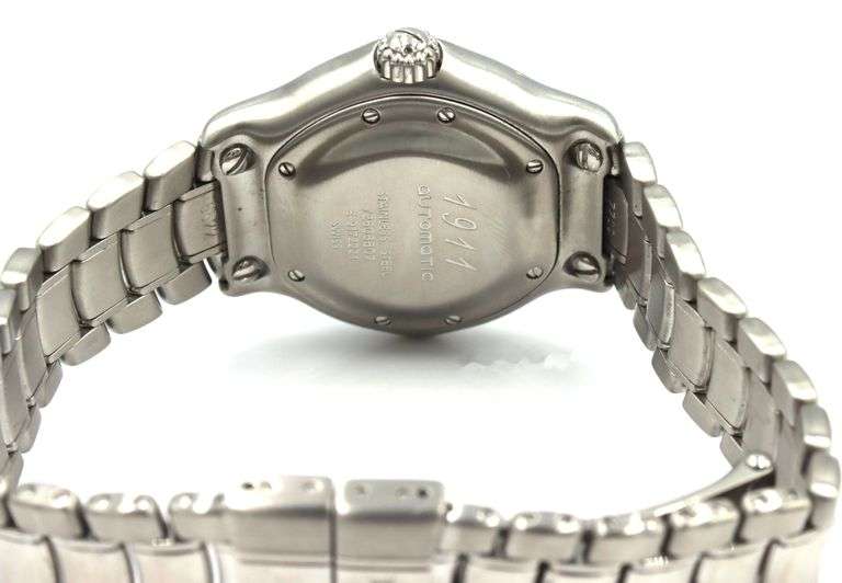 Ebel 1911 automatic blue dial date watch