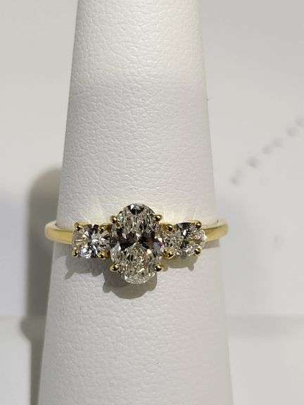 1.16ctw F, VVS1 lab grown diamond with 14k gold ring