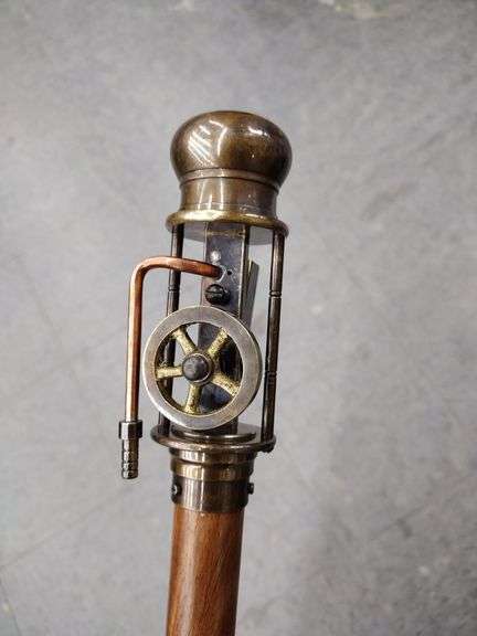 Steampunk Walking Cane with Working Steam Engine