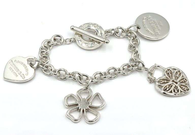 Tiffany & Co charm bracelet in 925 sterling silver