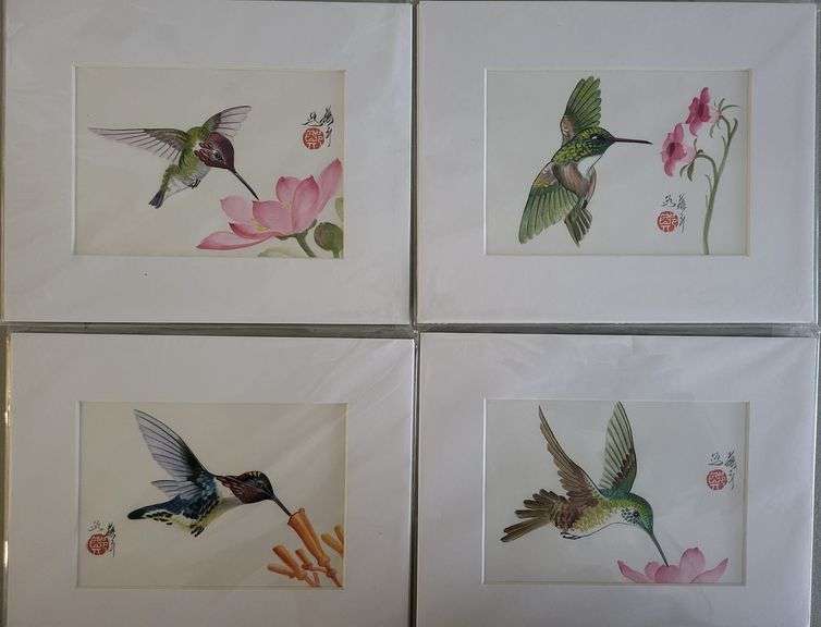Quantity of 4 Extremely Collectable Oriental Original Painting