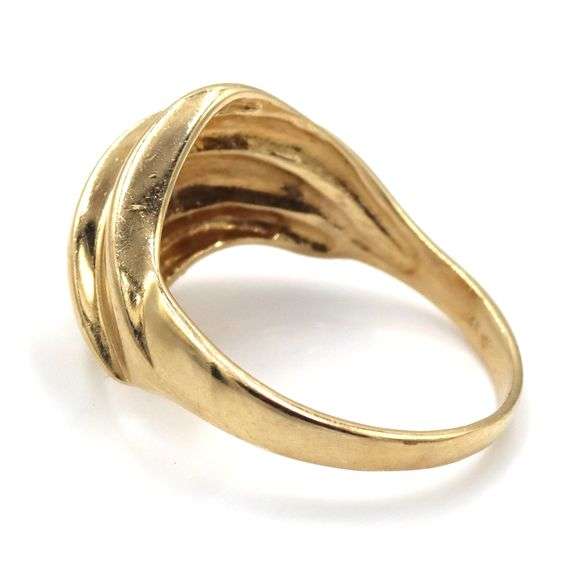 14kt Yellow gold weave ring