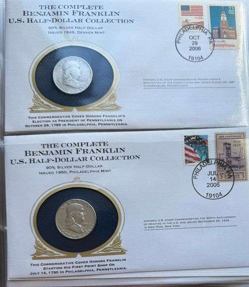 The Complete Franklin Half Collection With Covers