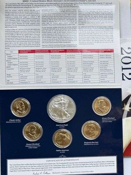 2012 Annual Uncirculated Dollar Set.