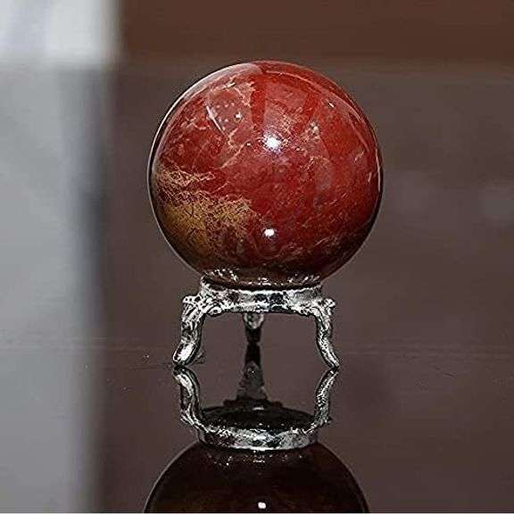 Red Jasper Crystal Sphere Gemstone with Stand