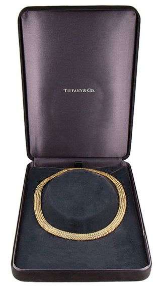 Vintage Tiffany & Co. Mesh Somerset Collar Necklace in 18K
