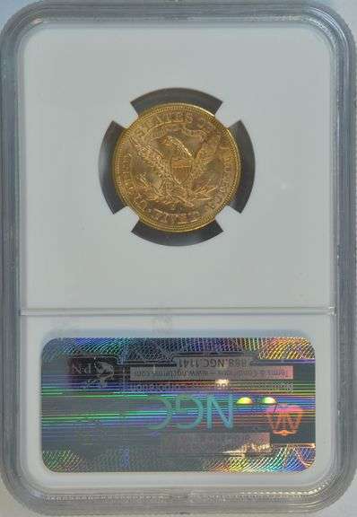 Very Choice BU 1880-S $5 Liberty Gold Piece. NGC MS63