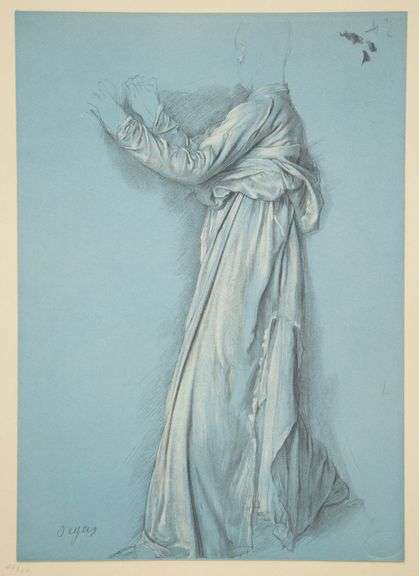 Extremely Rare Edgar Degas (after) Collotype Facsimile Drawing c. 1897