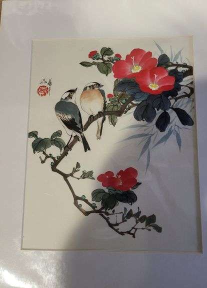 Quantity of 3 Extremely Collectable Oriental Original Painting , 14x11 matted