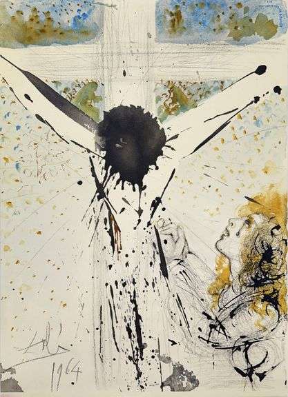 Highly Collectible and Rare Salvador Dali Original Lithograph from the 'Biblia Sacra' Suite