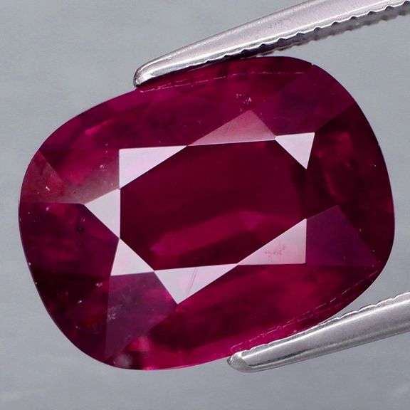 Substantial 5.90ct untreated plum red Rhodolite Garnet