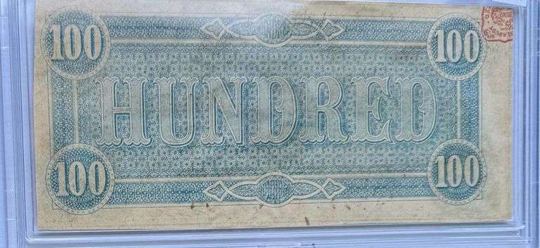 $100 Feb 17 1864  CSA Note