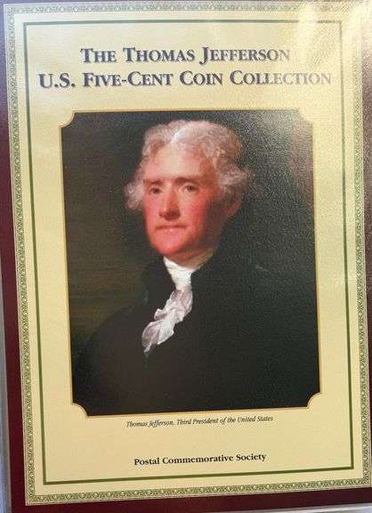 Jefferson US Five Cent Coin Collection.