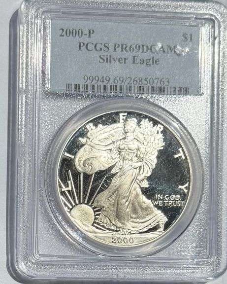 2000 P PCGS PR 69 D CAMEO Silver Eagle