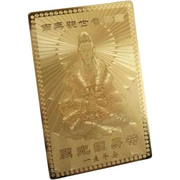 Buddha Gold Feng Shui Amulet Card