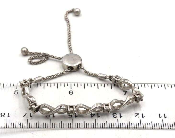 Group lot of 5 vintage 925 sterling silver bracelets