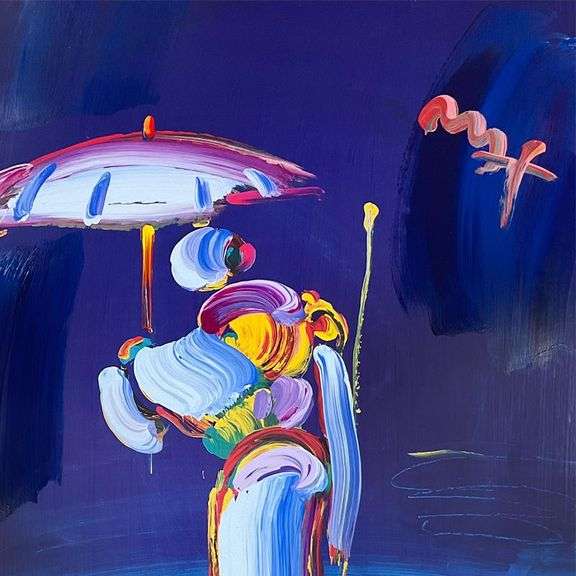 Sage with Umbrella and Cane by Peter Max
