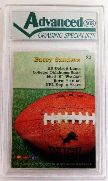 Barry Sanders 1998 Football Card, 9.5 Mint