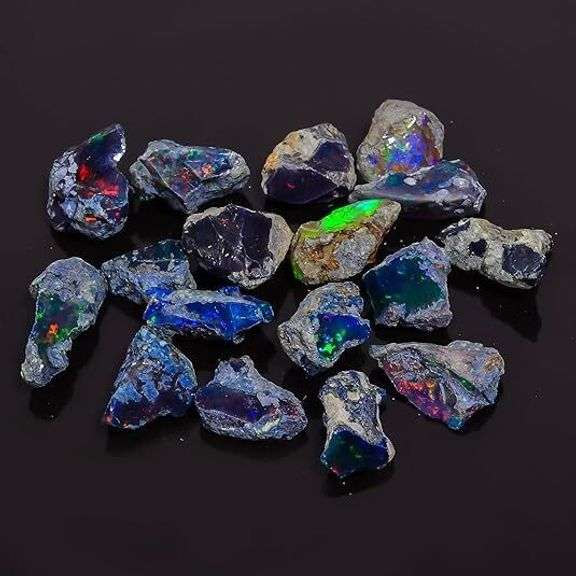 Lot of 5 Natural Black Opal Stones