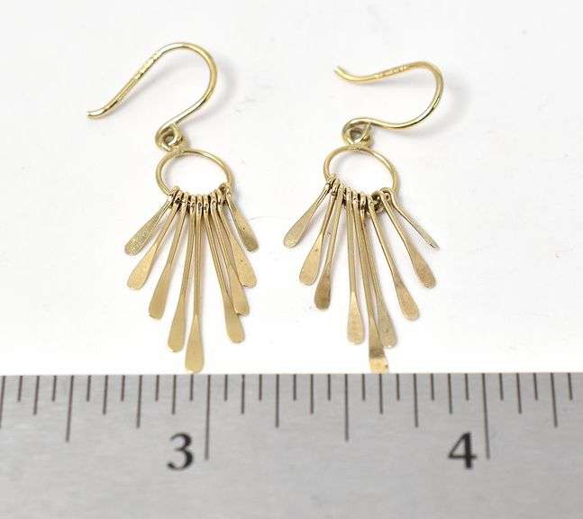Dangle Earrings in Vermeil Sterling Silver