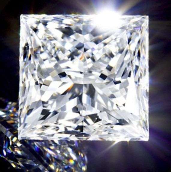 Dazzling 2.96 Ct Princess Cut Lab Simulated Diamond Solitaire