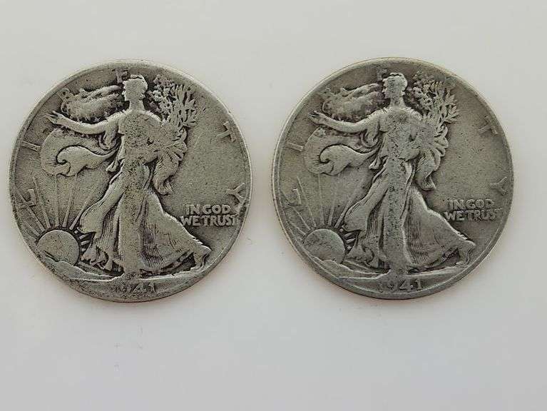 1941 P & D Walking Liberty Half Dollars