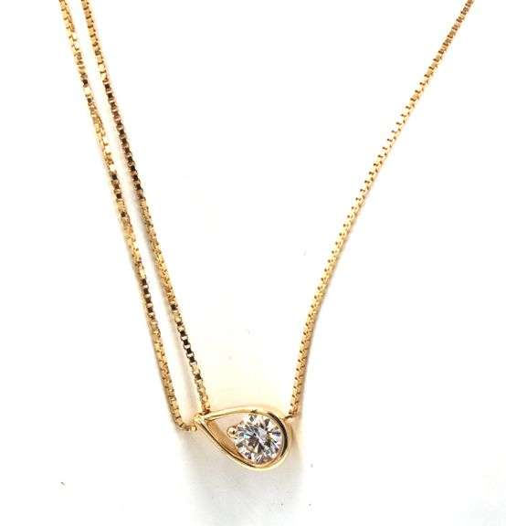 14kt Yellow gold Pandora Infinite lab grown diamond necklace