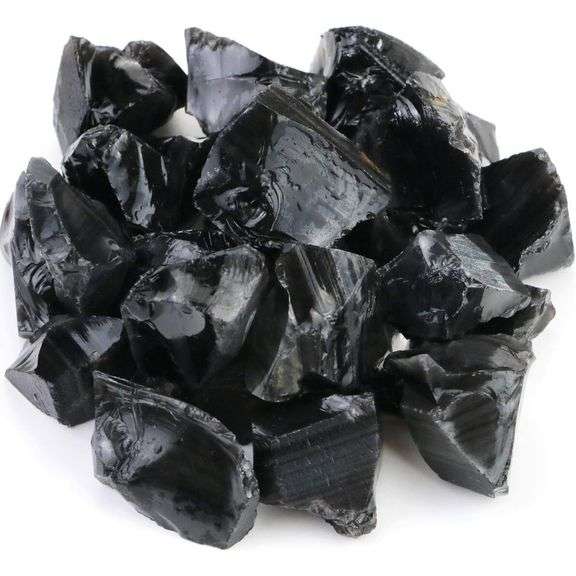 Rough Natural Black Obsidian Stones Raw Crystals