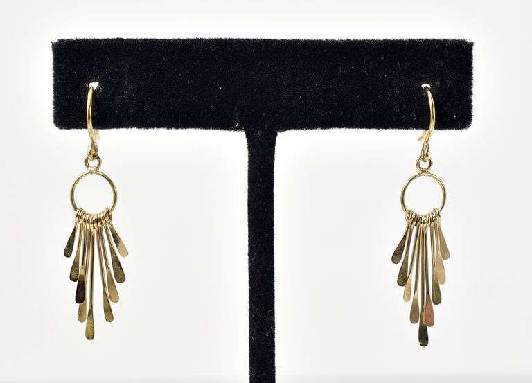 Dangle Earrings in Vermeil Sterling Silver