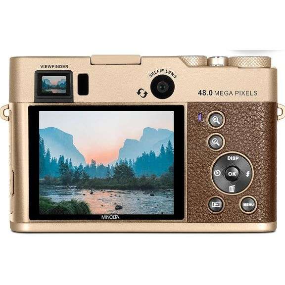 Retro Minolta Digital Camera Gold Finish