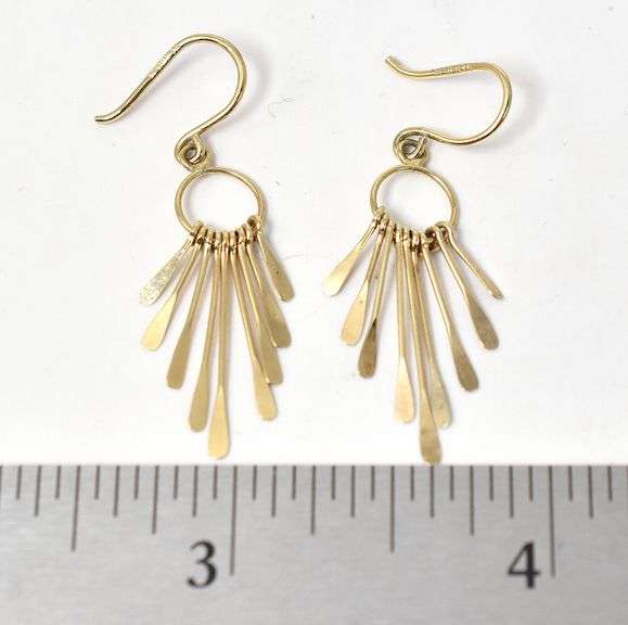 Dangle Earrings in Vermeil Sterling Silver