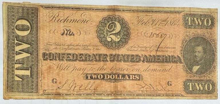 $2 Feb 17 1864 Series CSA Note
