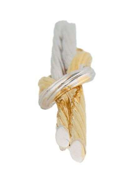 Vintage Roberto Coin Two Tone Knot Twisted Brooch in 18K
