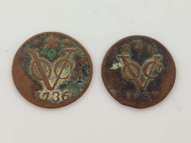 1736 & 1737 Dutch Eat India Company VOC