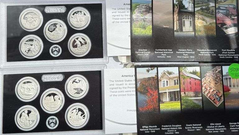 2016 17 US Silver America the Beautiful Quarters  Proof Sets