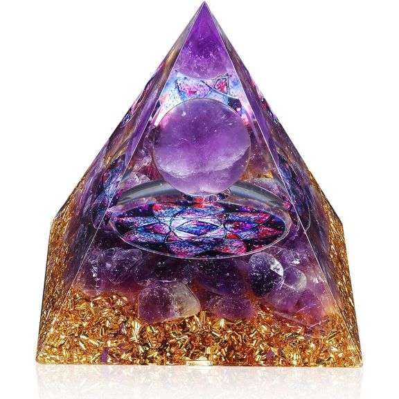 Orgone Amethyst Crystal Pyramid