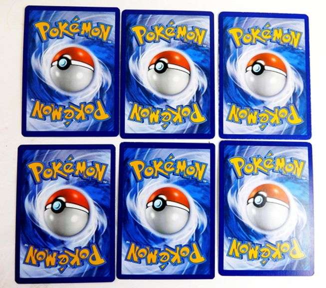 6 Pokémon 1st Edition Cards, 1999