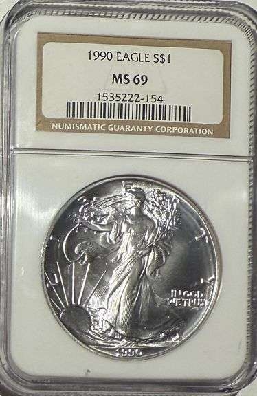 Frosty 1990 NGC MS 69 Silver Eagle
