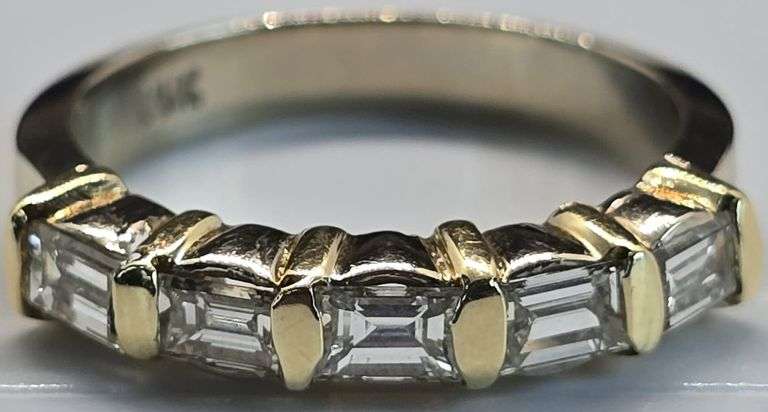 14K Yellow Gold Baguette Cut Diamond Ring